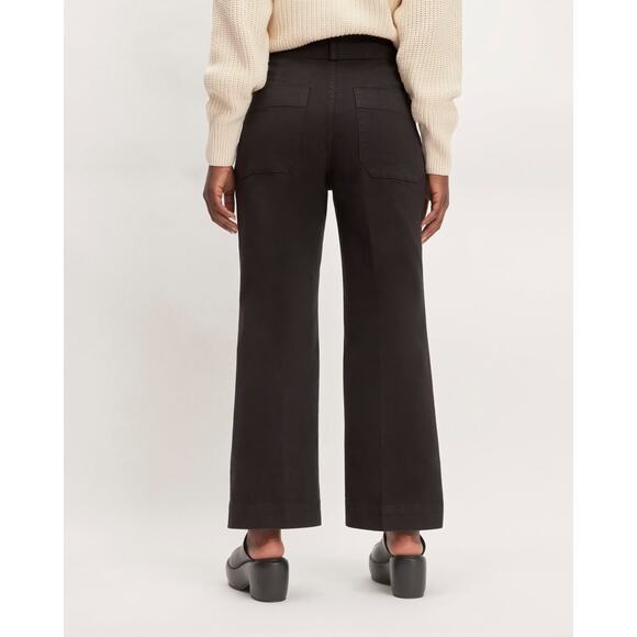 Everlane The Organic Kick Flare Pant in Black 8 NWT - Picture 2 of 6